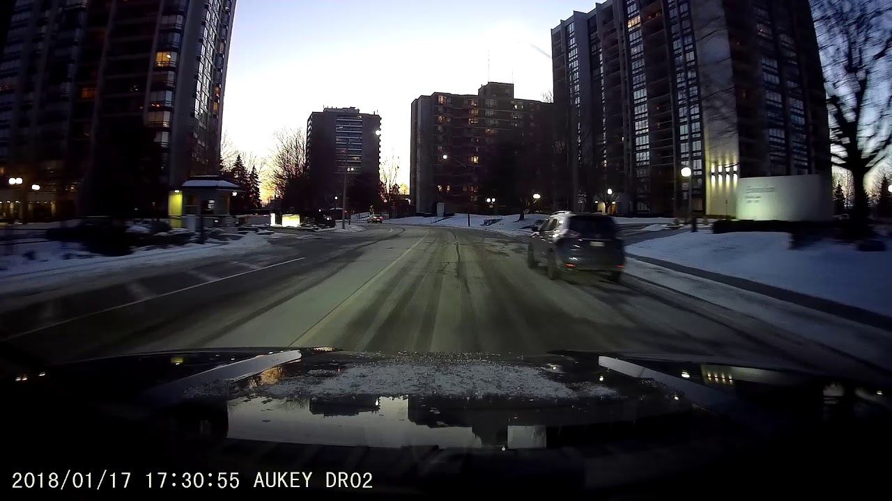 AUKEY DR02 1080p Dash Cam - Dusk Video Review