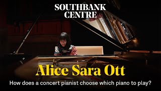 How does a concert pianist choose which piano to play?