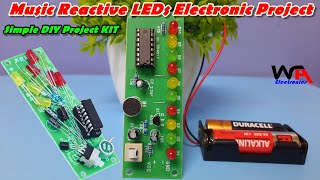 مجموعة مشاريع إلكترونية لدائرة إضاءة LED تفاعلية للموسيقى DIY