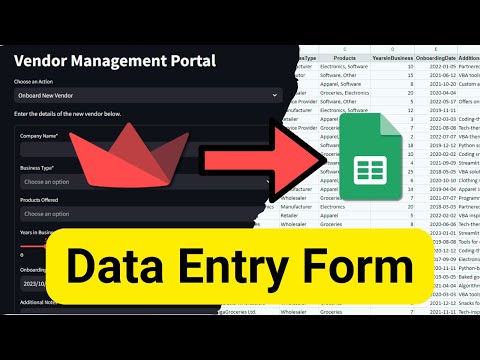 Create a Google Sheets Data Entry Form with Python & Streamlit | Quick & Easy Tutorial