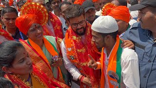 Telangana BJP Madhavi Latha at Charminar Bhagya Laxmi Mandir | Kompella Madhavi Latha