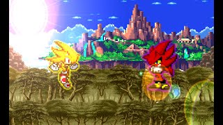 SSF2 Mod Battle: Super Sonic V3 Vs Hyper Perfect Nazo (Normally)