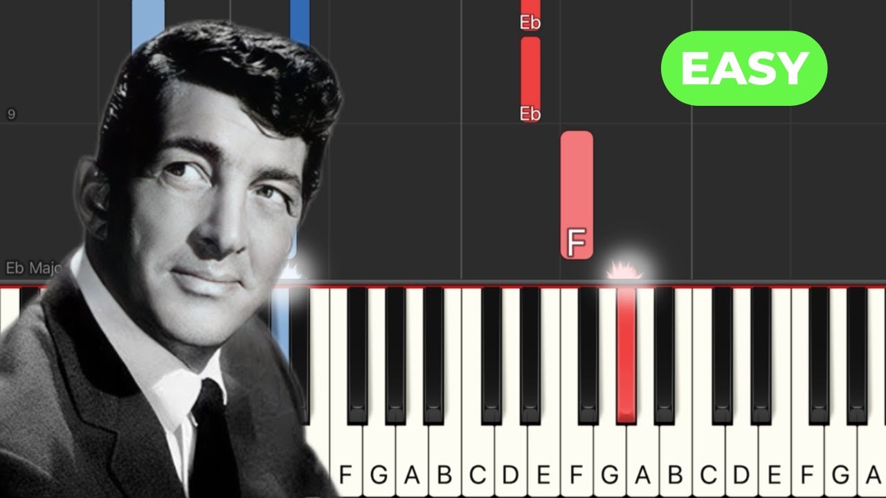 Dean Martin - Everybody Loves Somebody EASY Piano Tutorial + Sheet Music