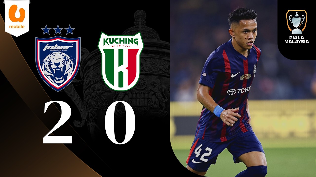 Sorotan: Johor Darul Ta'zim 2-0 Kuching City FC | Perlawanan Akhir Piala Malaysia 2025/26