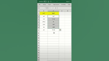 ميزة هتفيدك جداااا، القوائم المنسدلة التلقائية في الاكسل