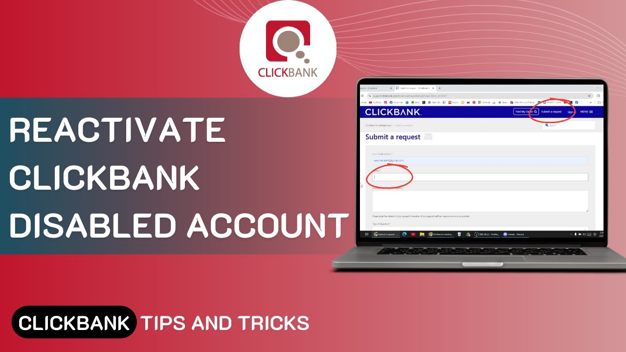 How To Reactivate Clickbank Disabled Account - YouTube