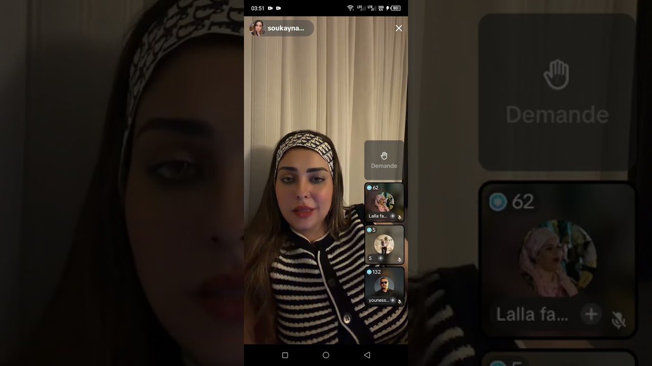 لايف سكينة بنجلون تكشف حقائق صراعها مع عائلة القباج😱