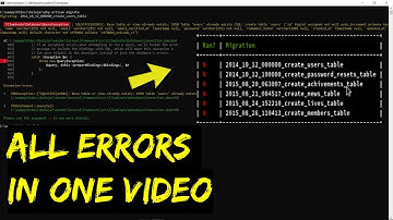 How to Fix PHP artisan migrate Errors in Laravel 8 - 9