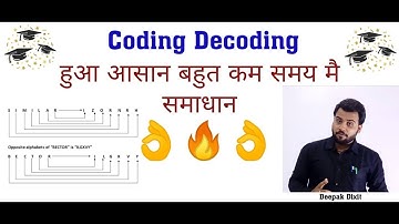 CODING DECODING (REASONING ) Important Questions for all competition exams by #Deepak dixit sir .