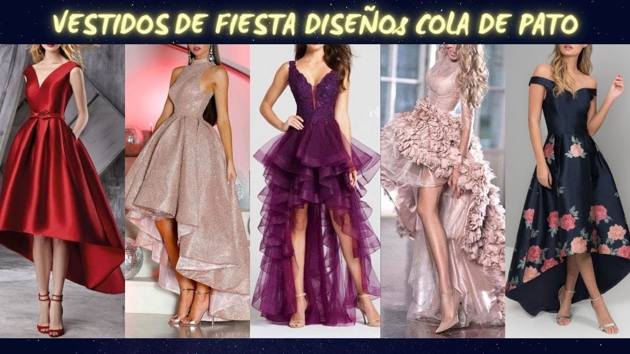 VESTIDOS DE FIESTA DISEÑO COLA DE PATO MODA 2021 😍 PARTY DRESSES DESIGN - YouTube