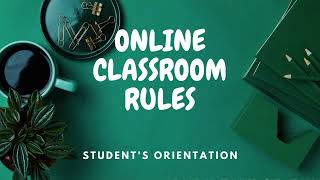 ONLINE CLASSROOM RULES(TAGALOG)