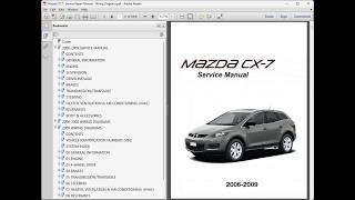 Mazda CX-7 (2006-2009) - Workshop Service Repair Manual - Electrical Wiring Diagrams