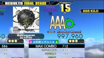[DDR A] Astrogazer [Single-CHALLENGE] 997,960 FC by DDR-KOJI
