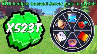 I JOINED A x523T LUCK BOOST SERVER in SLIME RNG