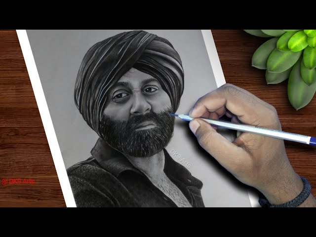 Sunny Deol portrait💪 with pencil☺️👌 - YouTube