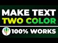 How To Make Two Color Text in CorelDRAW (𝟮𝟬𝟮𝟲) | 100% WORKS | NO Yapping, To The Point | FAST &amp; EASY
