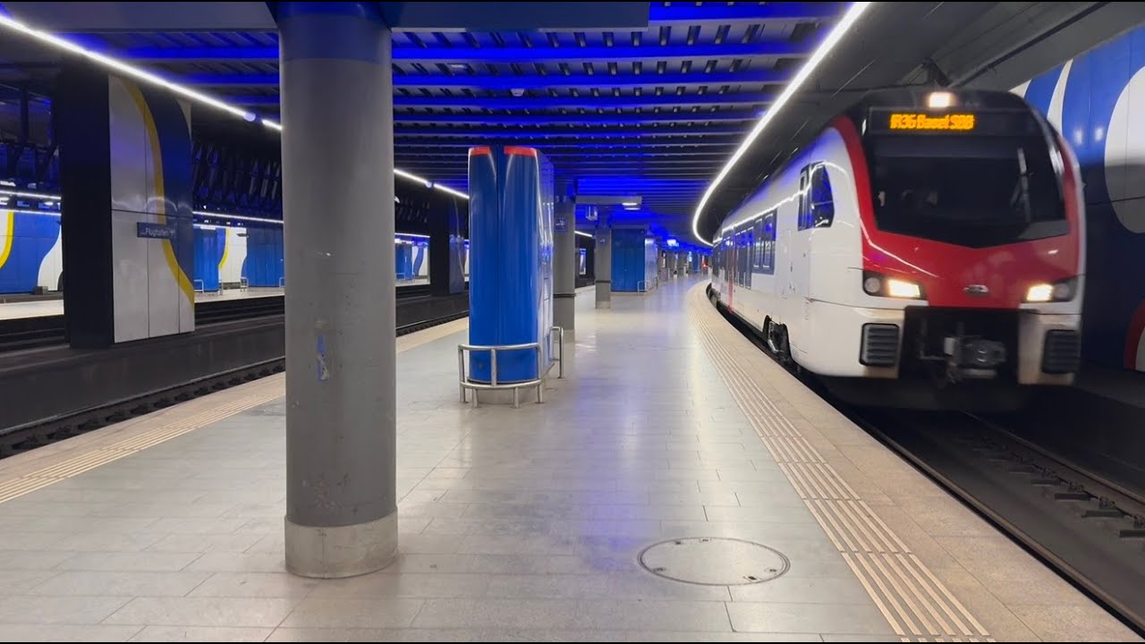 Bahnverkehr am Zürcher Flughafen (30.12.2024)