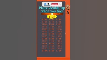 Find (Spot) 1123 in 5 seconds, #observation  #skills , Visual Test,  #search #puzzle #shorts #quiz