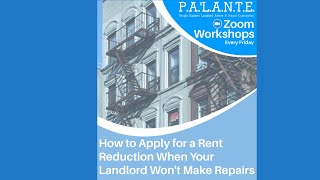 How to Apply for a Rent Reduction When Your Landlord Won't Make Repairs -  Webinar