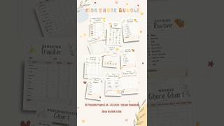 Information Kids Chore Chart Bundle | 10 Printable Pages Update