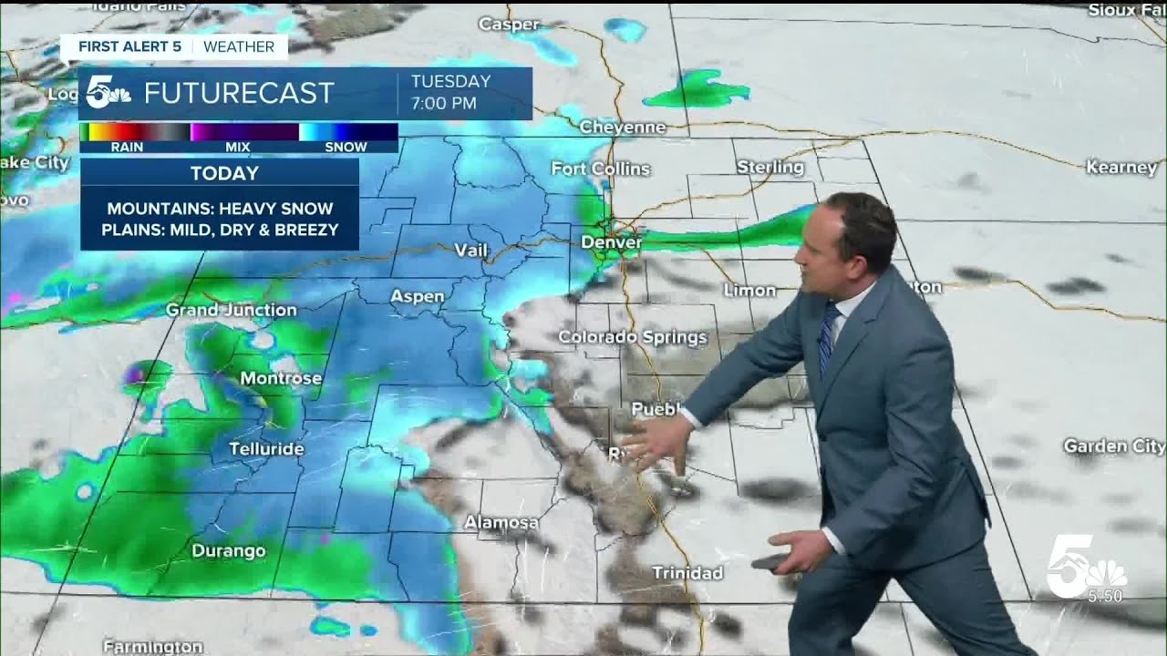 Heavy mountain snow will spread east towards the Plains on Wednesday ...