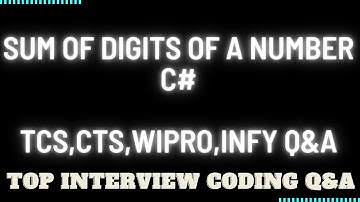 Sum of digits of a number in C#