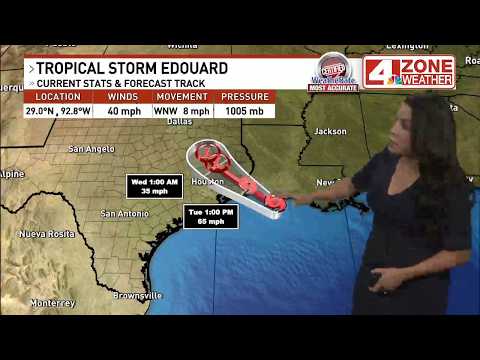 Tropical Storm Edouard takes aim at Texas Gulf Coast, triple-digit temps remain for San Antonio area