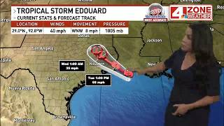 Tropical Storm Edouard takes aim at Texas Gulf Coast, triple-digit temps remain for San Antonio area