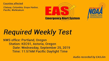 EAS #342-347: 6 NWR Required Weekly Tests- Sep. 11-Oct. 16, 2019