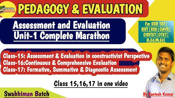 Assessment and Evaluation Full Unit-1 Complete Marathon|SSB TGT|RHT|SSD|OSSTET|B.Ed-M.Ed|Santoshsir|