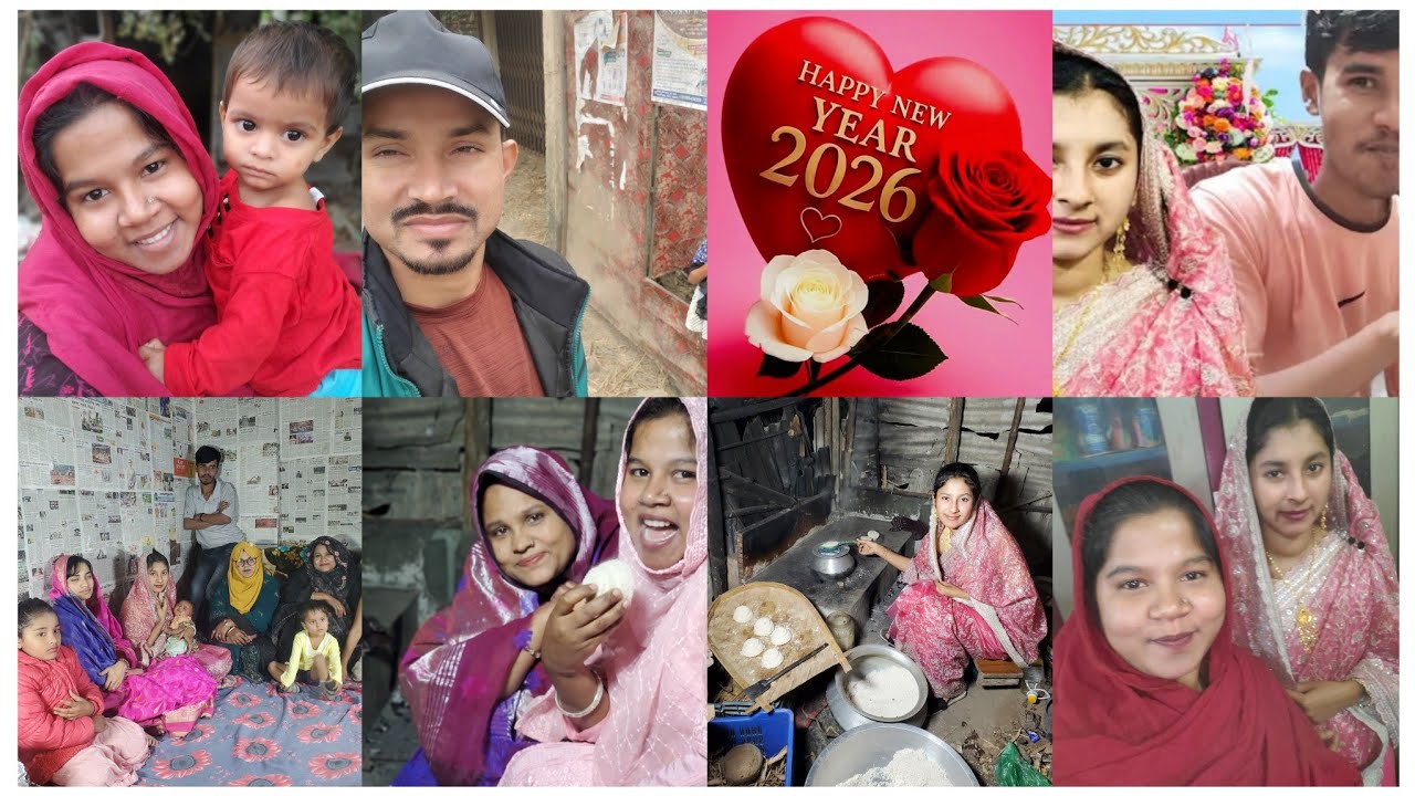 С Новым годом всех! Сегодня первый день года. Я пригласил свою новоиспеченную жену на вечеринку.