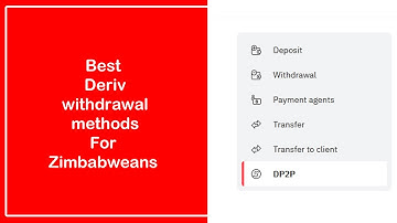 Deriv withdrawal methods that works in Zimbabwe