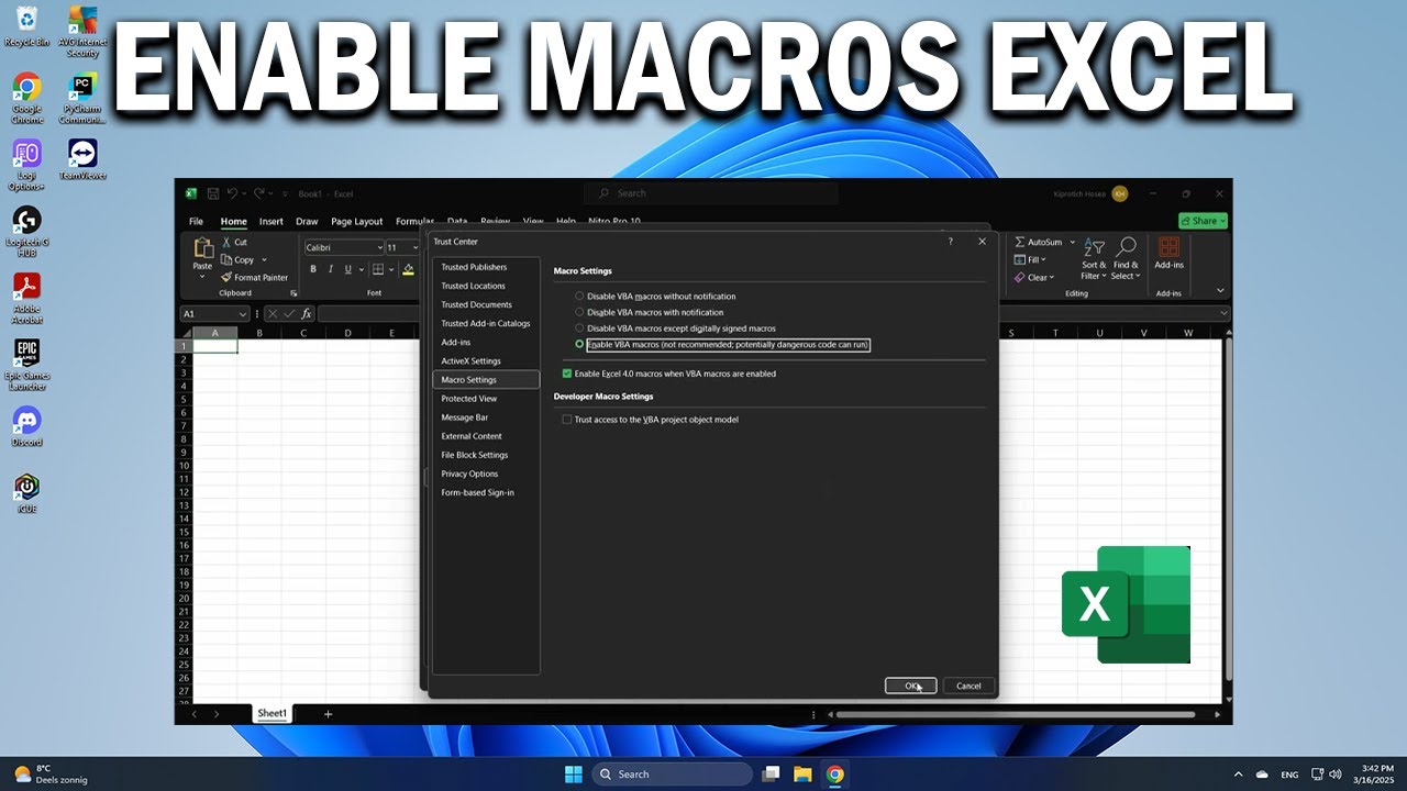 How To Enable Macros in Microsoft Excel - Easy Fix - YouTube