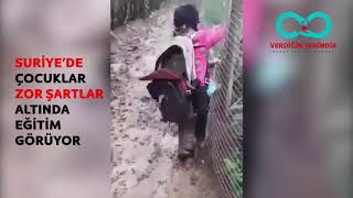 Suriyede Çocuklar Zor Şartlar Altında Eğitim Görüyor