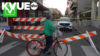There were security barriers on Bourbon Street at the time of the New Year’s Day attack