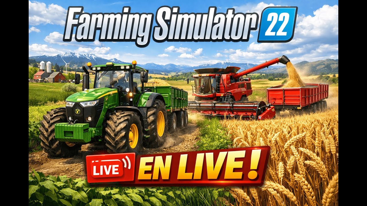 🔴 ON CONTINUE L'AVENTURE DANS NOTRE FERME + ACHAT DU NOUVELLE MOISSONNEUSE ! FS22 🚜