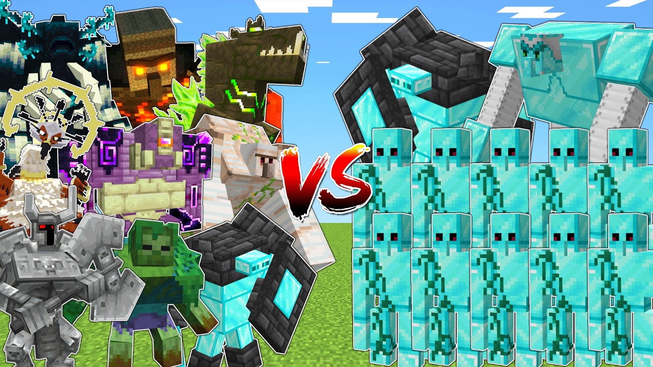 OP BOSSES vs DIAMOND ARMY - YouTube
