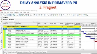 3. Delay analysis in Primavera P6 || Fragnet