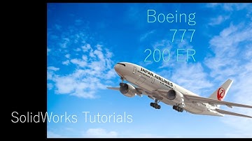 SolidWorks Tutorial Boeing777 Step by Step for Beginners.