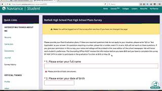 Senior Survey: Bothell HS Post High School Plans Survey Tutorial Video