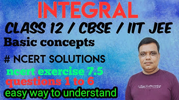 Integration By Partial Fractions I CBSE Class 12 ncert solutions Exercise 7.5 / basic concepts