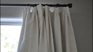 THREE GIRLS Pinch Pleated Linen Blackout Curtains 84 Inches Long Curtains for Bedroom Review