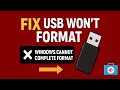 Fix “Windows Cannot Complete the Format” – USB Flash Drive Repair (Works in 2025)