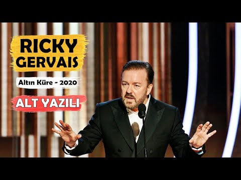 Ricky Gervais'in Bol Laf Sokmalı Altın Küre Konuşması | 2020 | (Türkçe ALTYAZILI)