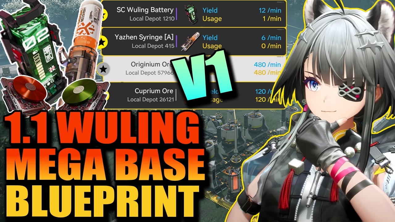 Wuling Max-Efficiency MEGA BASE Blueprint Patch 1.1 | Arknights: Endfield Factory Guide