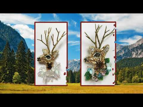 Брошки из бисера - для вдохновения. Олени. Часть 1