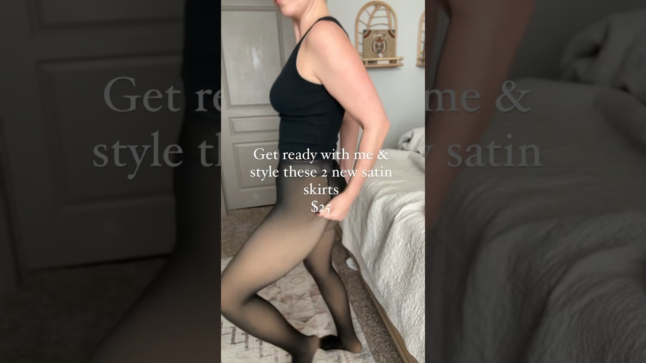 GRWM w/ these new satin $25 skirts. Link in comments! 