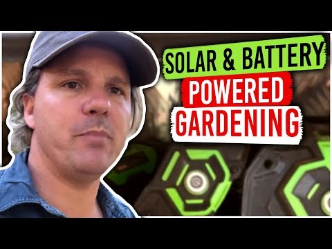 how i use solar power deep cycle 12v battery to charge my battery powered garden tools