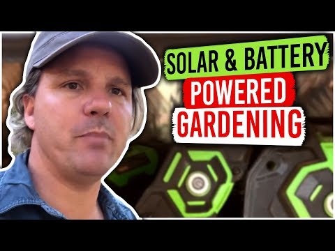 how i use solar power deep cycle 12v battery to charge my battery powered garden tools