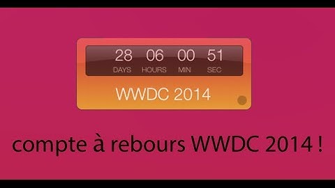 Un Widget pour Mac compte à rebours WWDC 2014 !